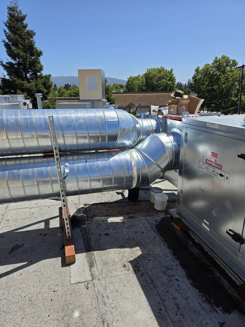 Insulated spiral ductwork run — HVAC Masters, Vacaville