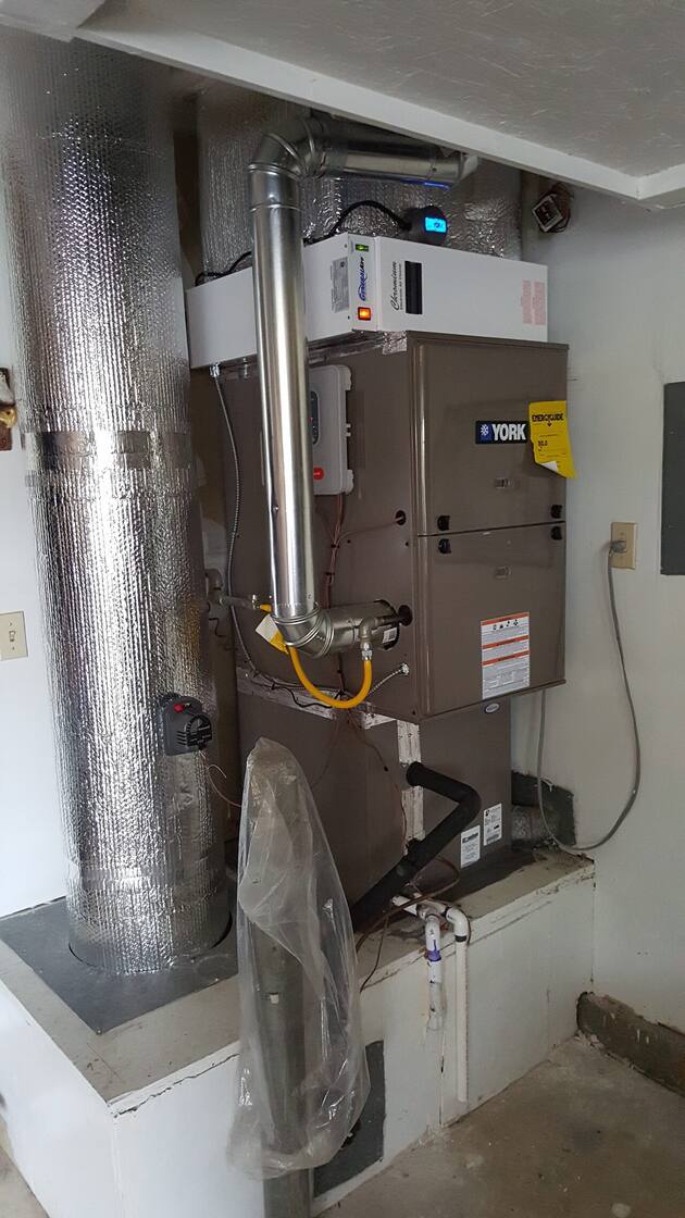 Vertical air-handler installation — HVAC Masters, Vacaville